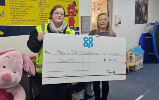 Children’s charity receives donation from Co-operative depot