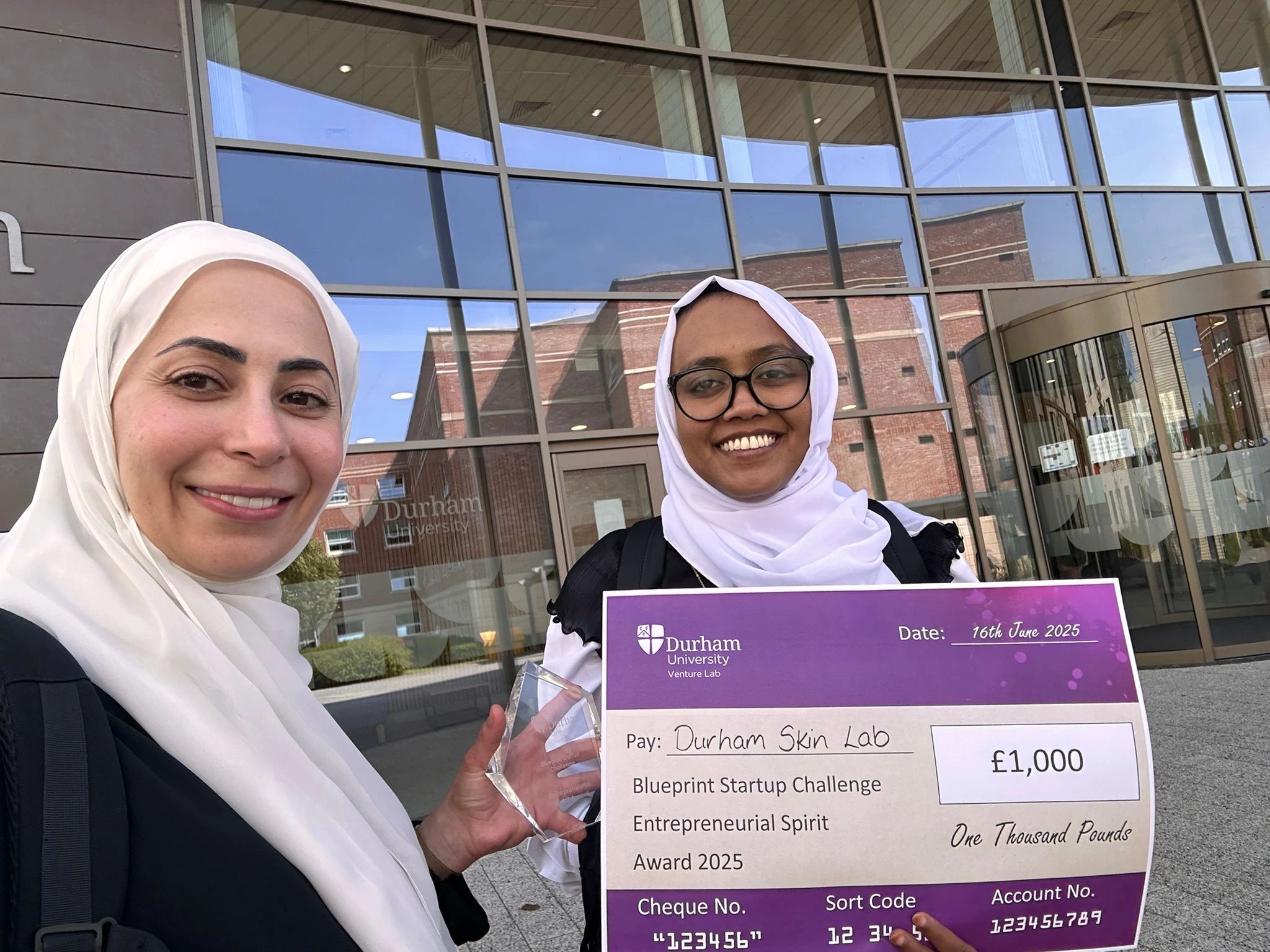 Durham Skin Lab scoops the Entrepreneurial Spirit Award 2025 at Durham University’s Blueprint Challenge