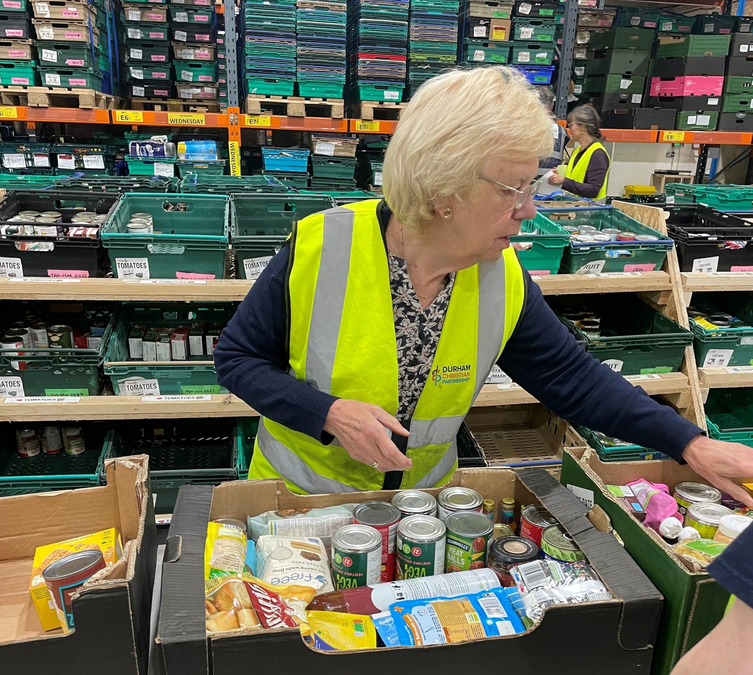 Food bank volunteer